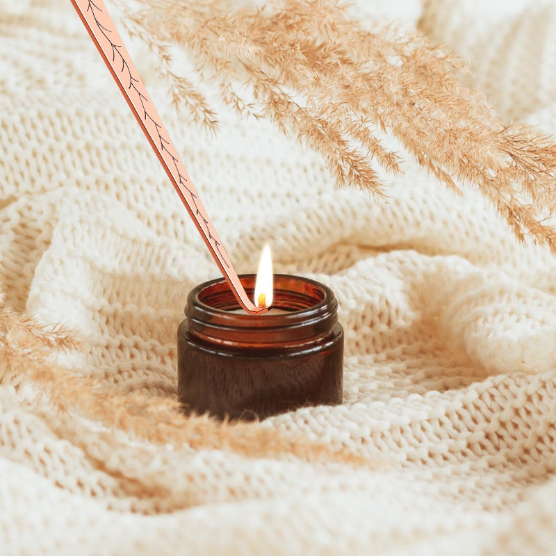 Calary 3 in 1 Candle Care Kit - Wick Trimmer, Snuffer & Dipper Set (Rose Gold) - Image 5